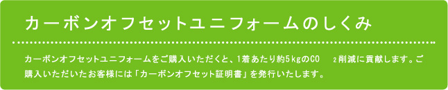 カーボンオフセットユニフォームの仕組み